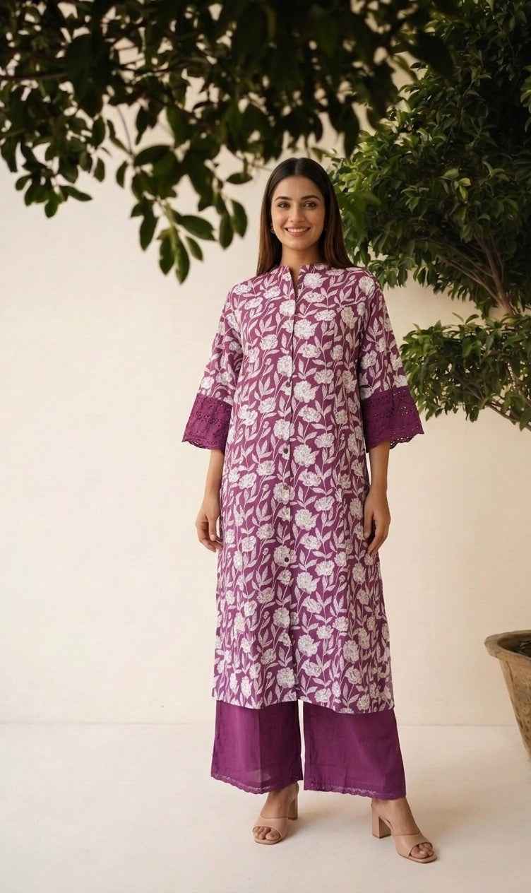 Pure Cotton Two Piece  Set
