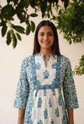 Premium Cotton A Line Anarkali Dupatta Set