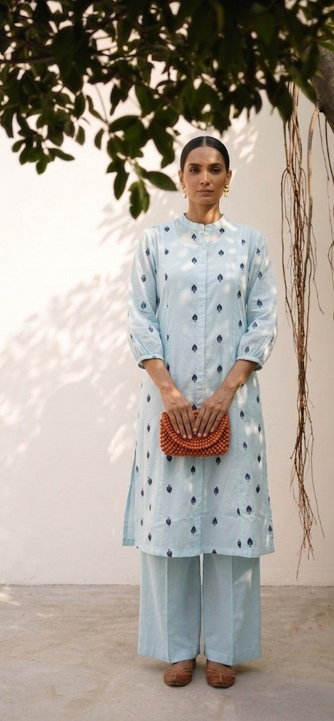 Pure Mul  Cotton Two Piece Set with inner PS0186
