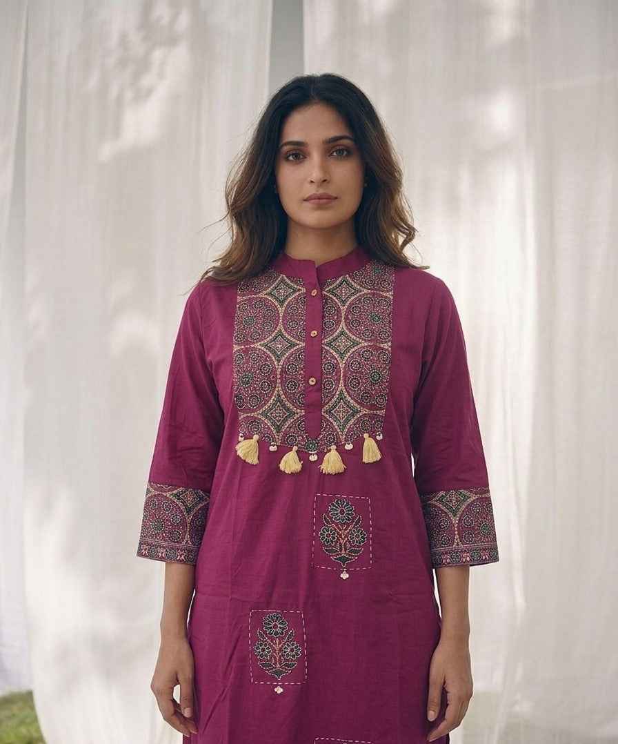 Pure Cotton Three Piece Dupatta Set