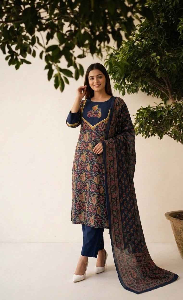 Pure Cotton Dupatta Set CS0240