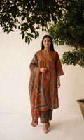 Pure Cotton Dupatta Set With Aangrakha Style CS0376
