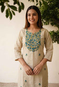 Premium Chanderi Silk Dupatta Set With Embroidery