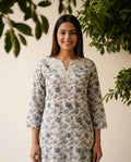 Premium Cotton A Line Anarkali Dupatta Set
