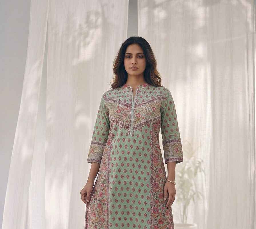 Pure Cotton Three Piece Dupatta Set