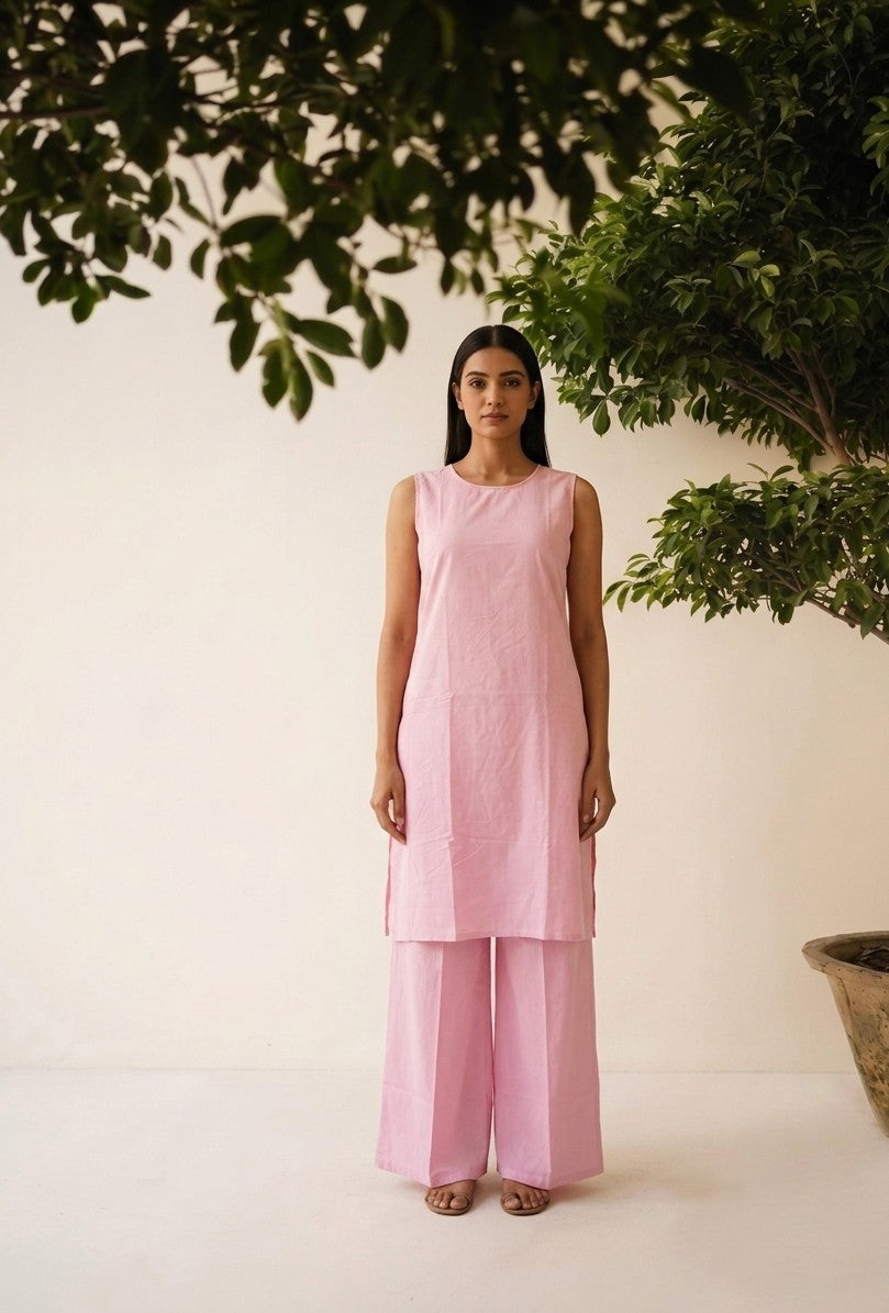 Pure Mul Cotton  Two Piece Set With Inner PS0187