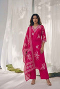 Pure Cotton Three Piece Dupatta Set