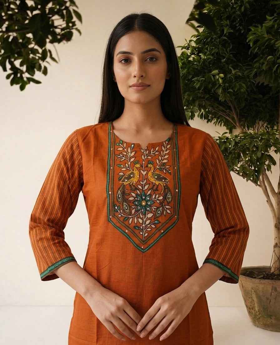 Pure Cotton Three Piece Dupatta Set CS0368