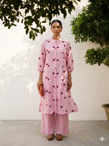 Pure Mul Cotton  Two Piece Set With Inner PS0187