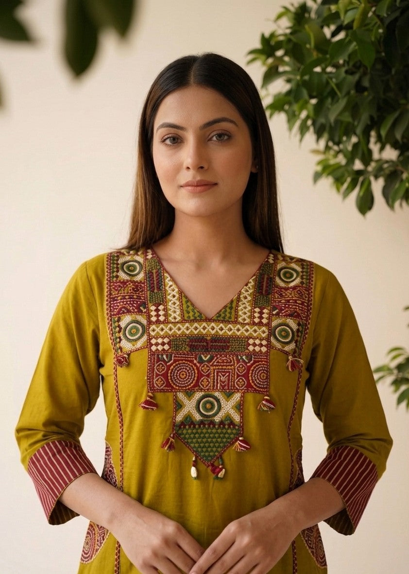 Pure Cotton Three Piece Dupatta Set CS0227