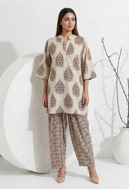Premium Cotton cord set with farshi pant COS145