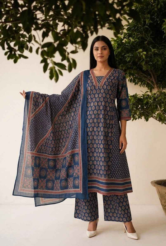 Pure Cotton Dupatta Set