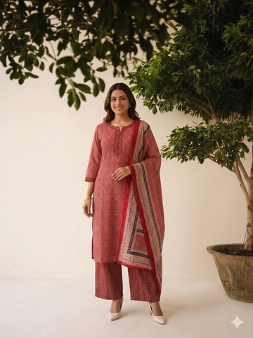 Pure Cotton Dupatta Set