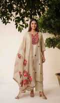 Premium Chanderi Silk Dupatta Set With Embroidery