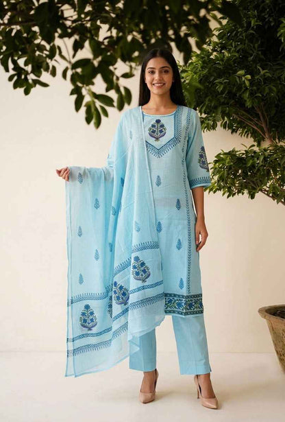 Pure Kota Doriya Dupatta Set