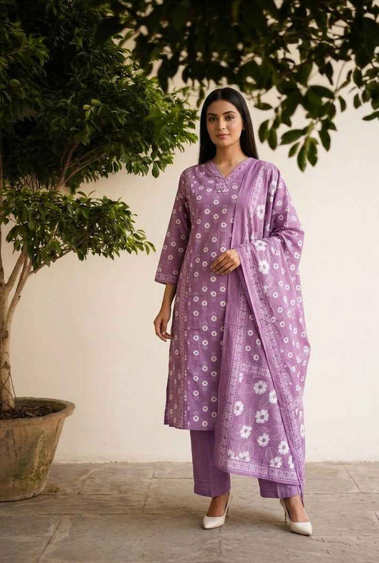 Pure Cotton Dupatta Set