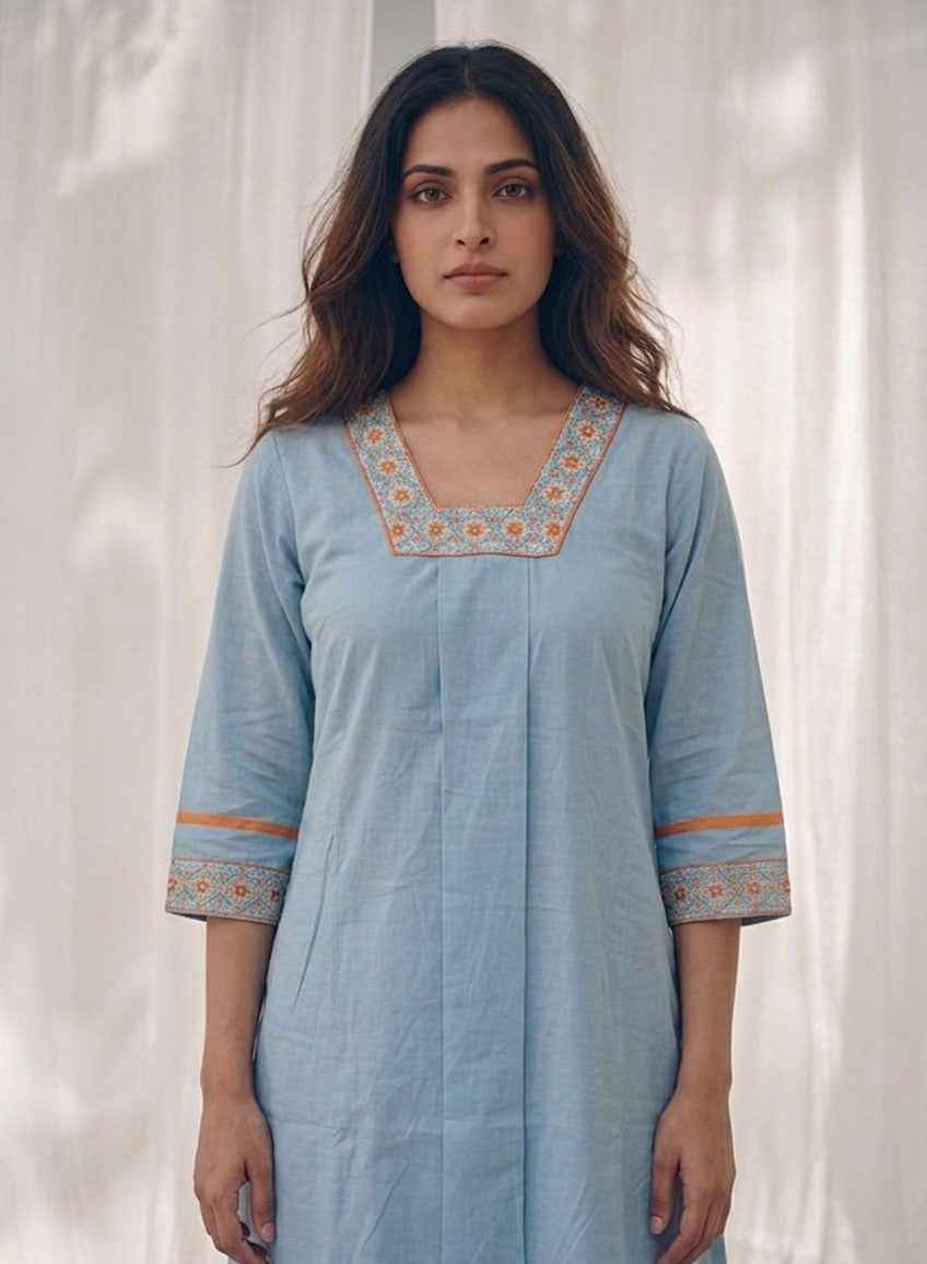 Pure Cotton Three Piece Dupatta Set