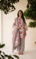 Pure Cotton Dupatta Set With Farsi Pant