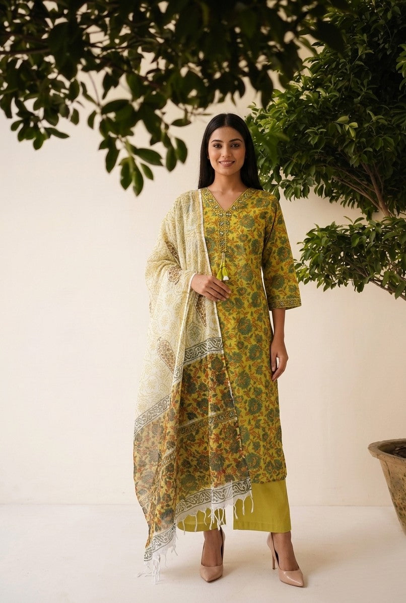 Pure Kota Doriya  Dupatta Set KD027