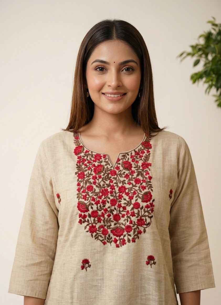 Premium Chanderi Silk Dupatta Set With Embroidery
