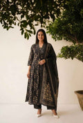 Premium Cotton A Line Anarkali Dupatta Set